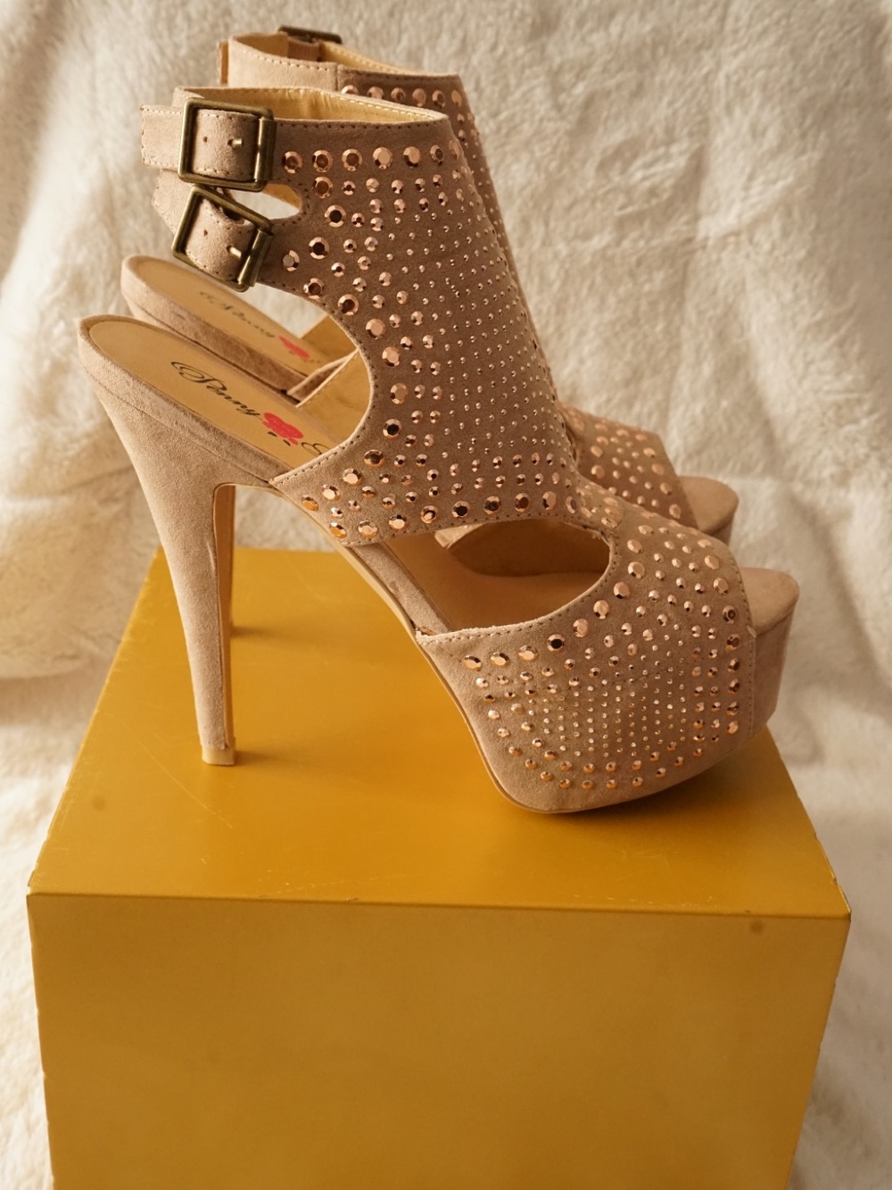 Penny Loves Kenny "Too Spicy" Studded Platform Cage Heels - Size 10